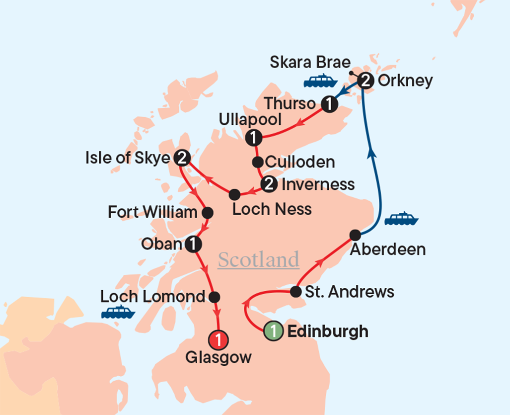 Map - Scotland's Highlands & Orkney 2027